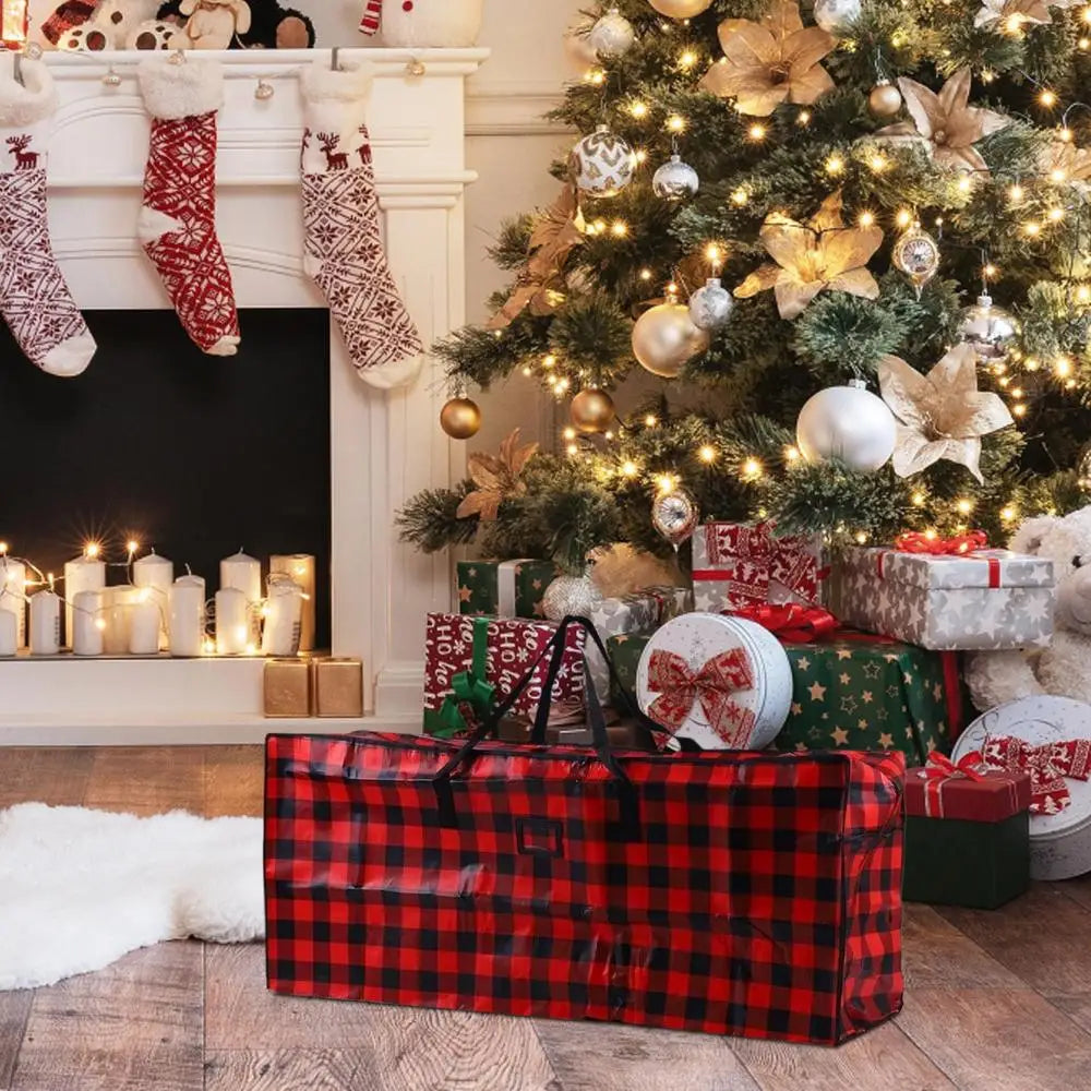 Christmas tree storage bag with zipper Moving Bags PP Waterproof Storage Totes Moving Boxes Foldable Duffel Bag For Travel