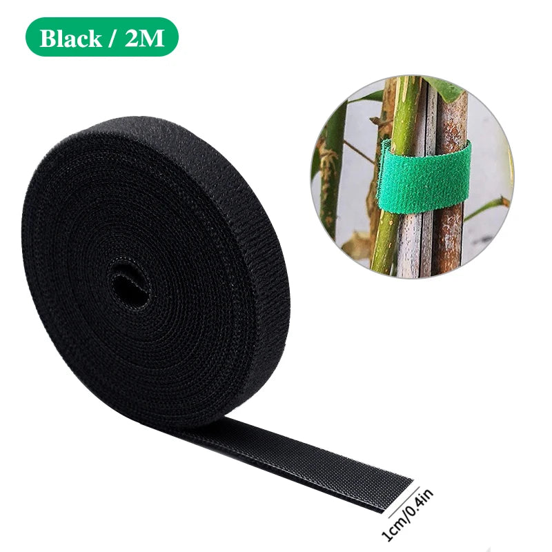 3 Rolls Green Garden Twine Plant Ties Nylon Plant Bandage Garden Hook Loop Bamboo Cane Wrap Support Garden Accessories