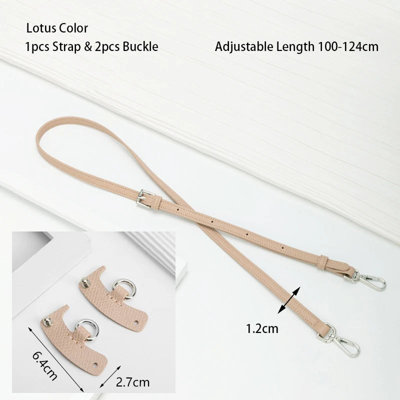 1 Set Bag Strap For Longchamp Mini Punch-free Genuine Leather Shoulder Strap Set Transformation Crossbody Strap Bag Accessories