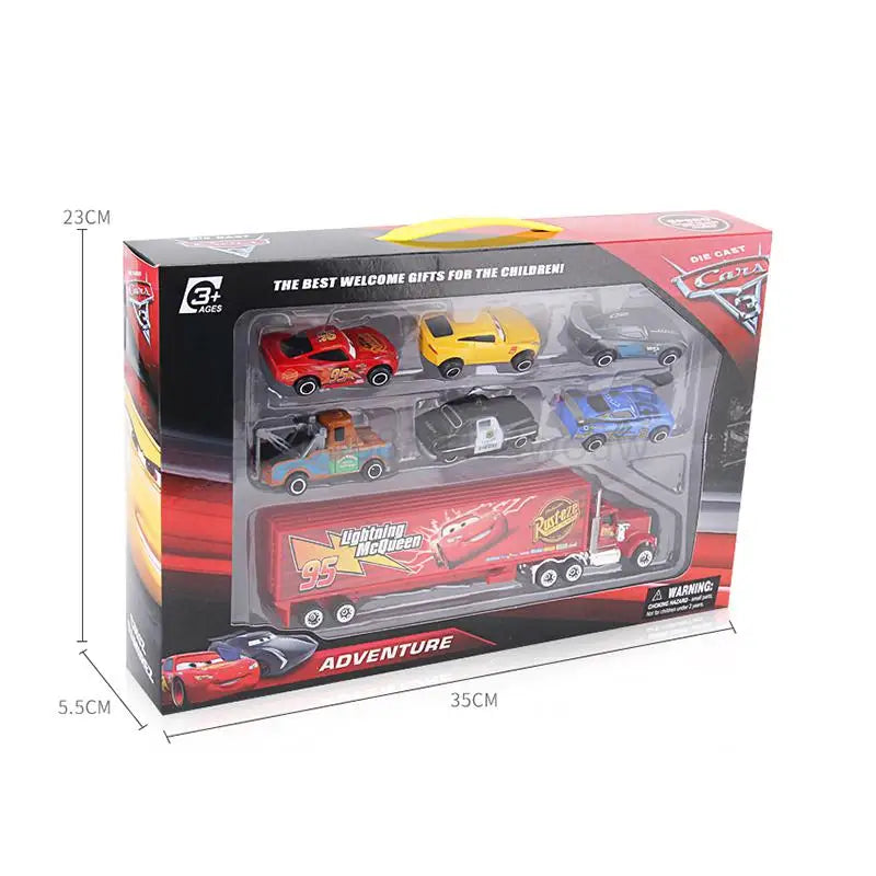 6-7pcs/Set Disney Pixar Car 3 Lightning Mcqueen Uncle Truck Jackson Storm 1:55 Diecast PVC Car Model Toys Kids Boy Xmas Kid Gift