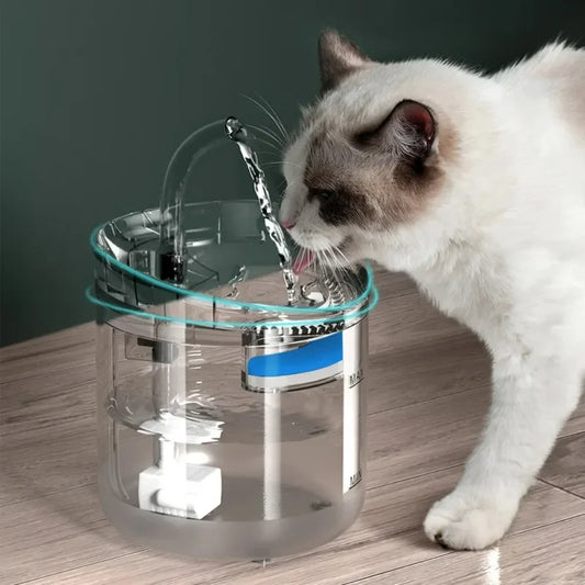 2L Pet Cat Dog Drinker Fountain Activated Filter USB Powered Automatic Pet Feeder Motion Sensor Bowl Pet Silent Drinking Bowl