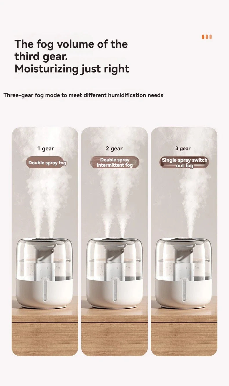 6.8L large capacity humidifier USB Double spray Home dormitory office bedroom desktop with small night light