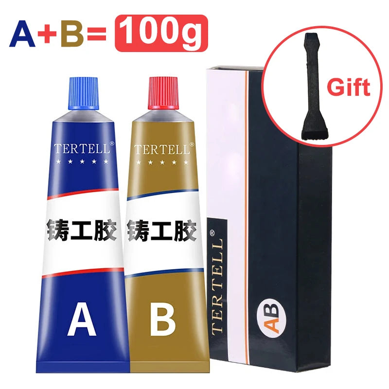 AB Casting Repair Glue High Temperature Resistant Liquid Metal Welding Filler Metal Repair Glue for Metal Casting Defect