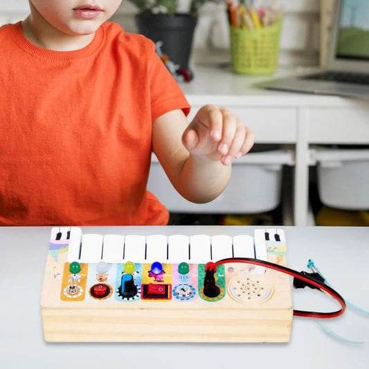 Busy Board DIY Accessories Switch Piano Toddlers Learning Cognitive for 1-2 Years Old Kids Children Girls Boys Indoor Play Game