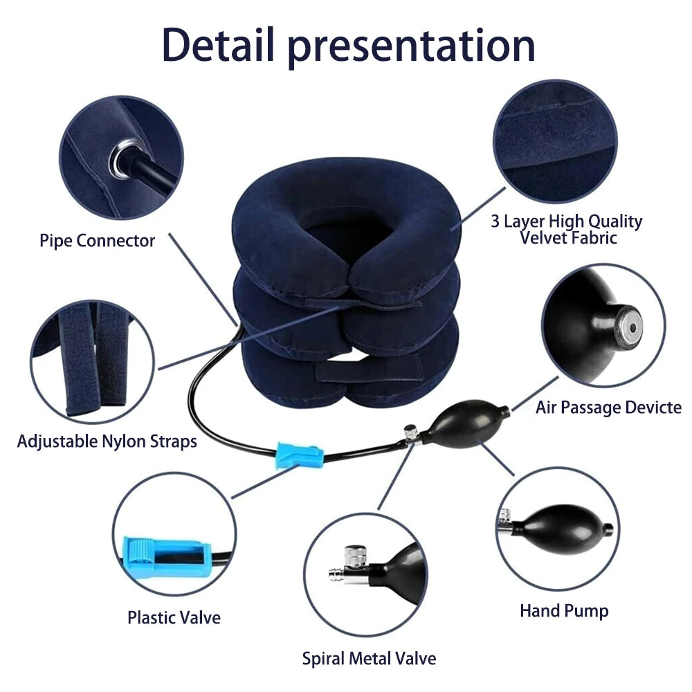 Cervical Neck Traction Inflatable Neck Cervical Support Posture Corrector Neck Stretcher Relaxation Pain Relief Neck Pillow