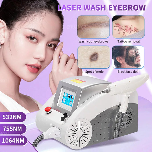 Beauty's New Portable Q-switch Picosecond Nd YAG 1064nm 532nm 1320nm Pull-up Tattoo Remover With Light Spots