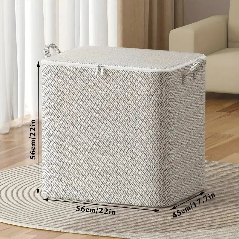 1pc Household Large Capacity Storage Bag Non-woven Material, Closet Wardrobe Organizer Can Be Used For Quilt Clothing, Toys