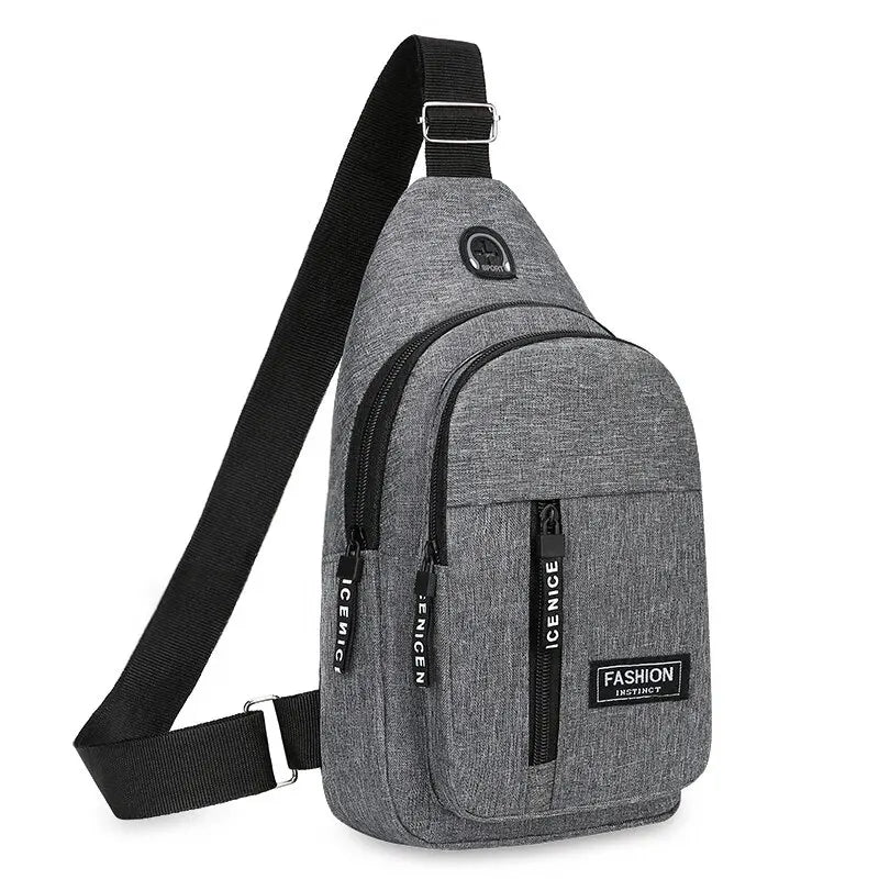 Chest Bag Men's One Shoulder Crossbody Bag Large Capacity Outdoor Sports Leisure Fashion Small Shoulder Bag Backpack Men's