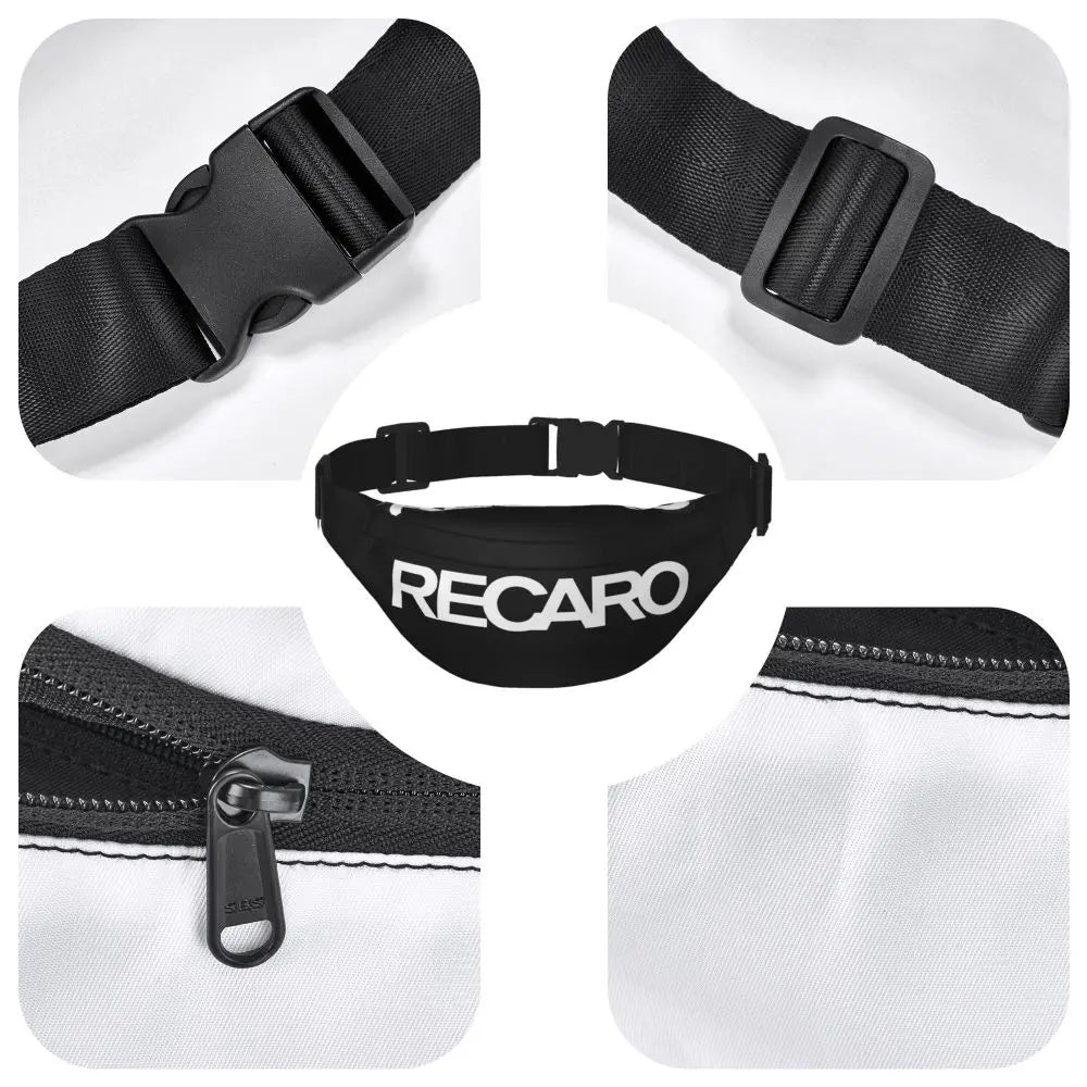 Casual Recaro Houndstooth Fanny Pack for Traveling Women Men Sling Crossbody Waist Bag Phone Money Pouch