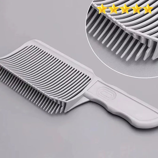 【Hot sales】New Clipper Comb MEN'S STYLING Flat Hair Comb Curved V-shaped Barber Comb Positioning Gradient Detangling Hair Magic