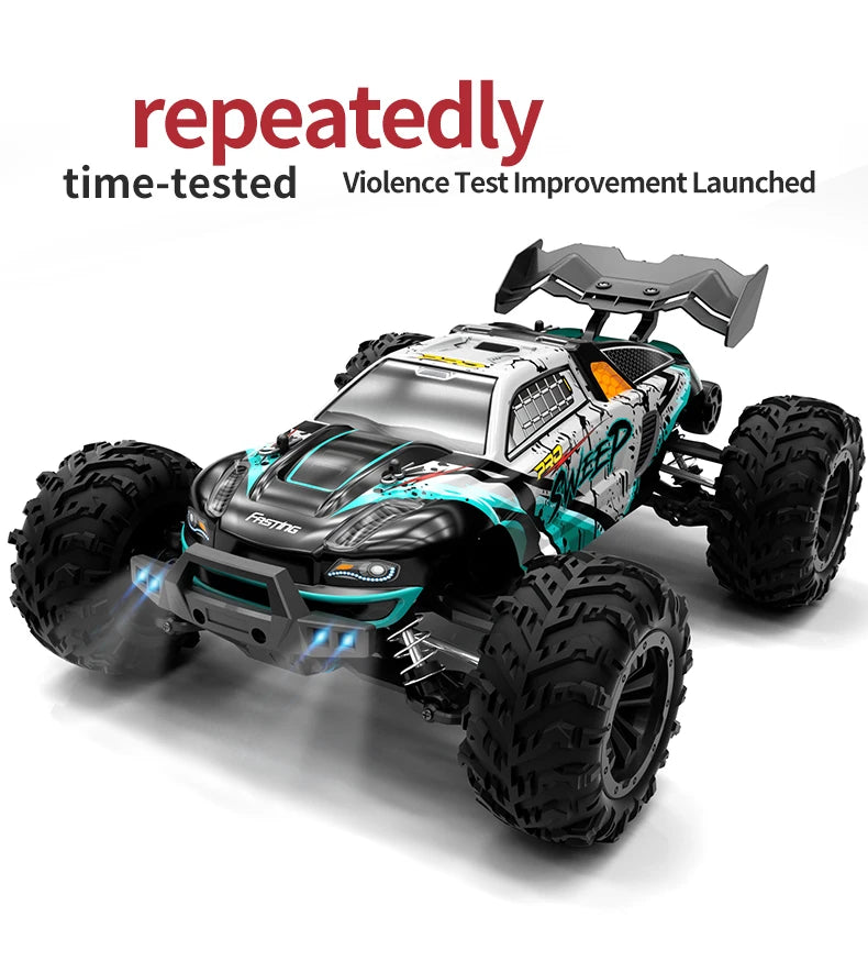 1:16 70KM/H Or 50KM/H 4WD RC Car With LED Remote Control Cars High Speed Drift Monster 4x4 Truck for Kids vs Wltoys 144001 Toys