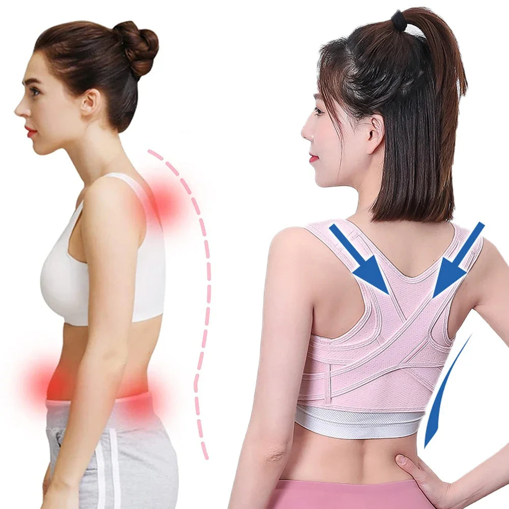 Adjustable Clavicle Posture Corrector Upper Back Brace Shoulder Lumbar Support Belt Corset Men Women Hunchback Correction