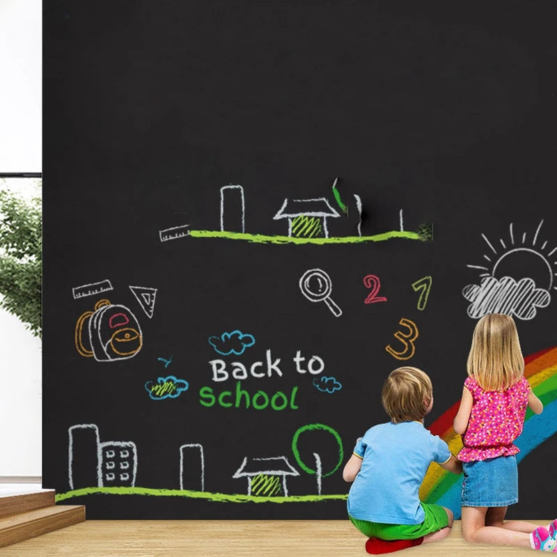 45X100cm Magnetic Chalkboard Wall Stickers Children Chalk Drawing Note Board Office Whiteboard Green Self-Adhesive Removable