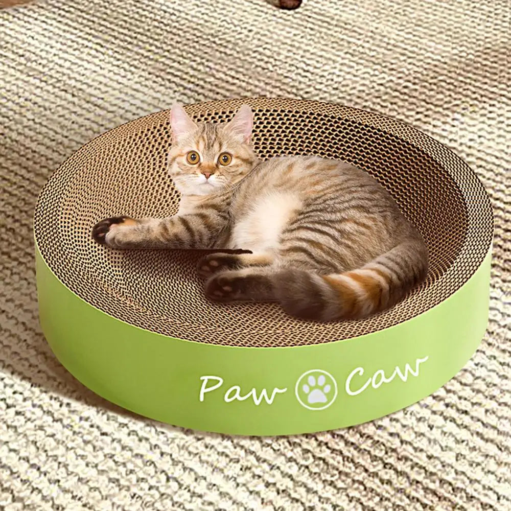 Cat Claw Board Corrugated Claw Scratch Pad Round Scratching Board Rest Recycled Lounge Bed Long-Lasting Pet Supplies For Cats &