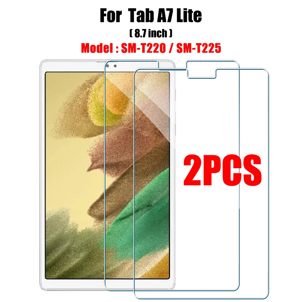 2PCS Tempered Glass Screen Protector for Samsung Galaxy Tab S8 Ultra Plus S6 Lite S7 Fe A7 Lite A8 S9 A9 Tablet Accessories Film