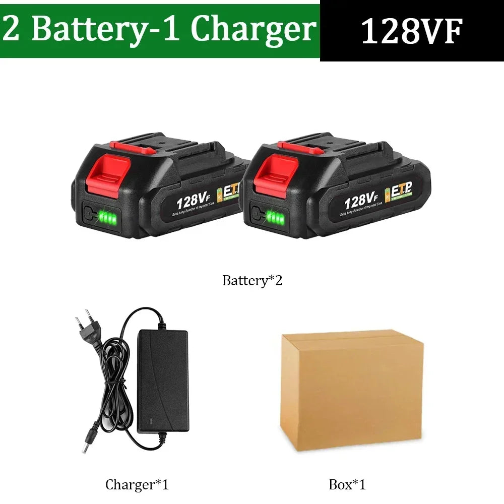 20V Rechargeable Lithium Battery EU Plug 15000mAh.928VF 22500mAh.Battery Capacity Indicator.for Chainsaw Electric Drill