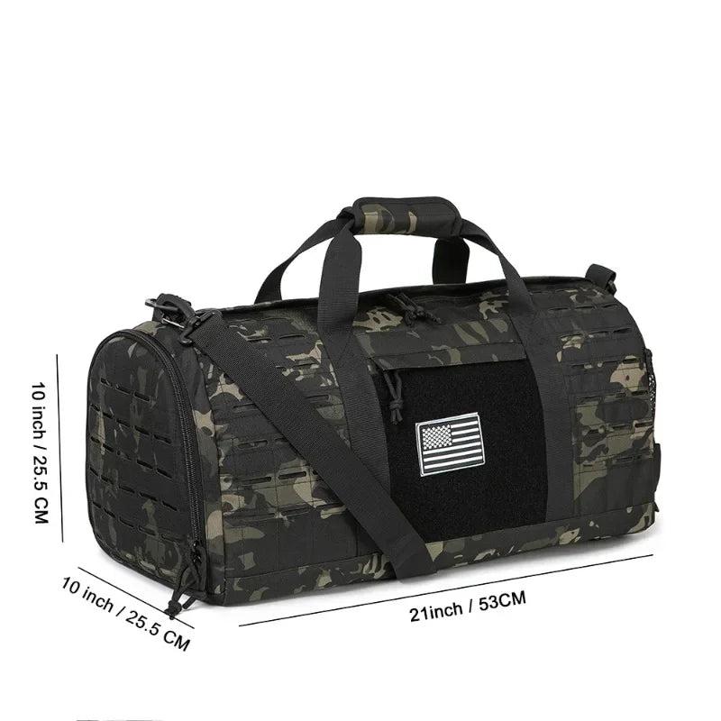 40L Sport Gym Bag Tactical Travel For Men Fitness  Training With Shoe Basketball Weekender Bag carry on luggage Duffle pack