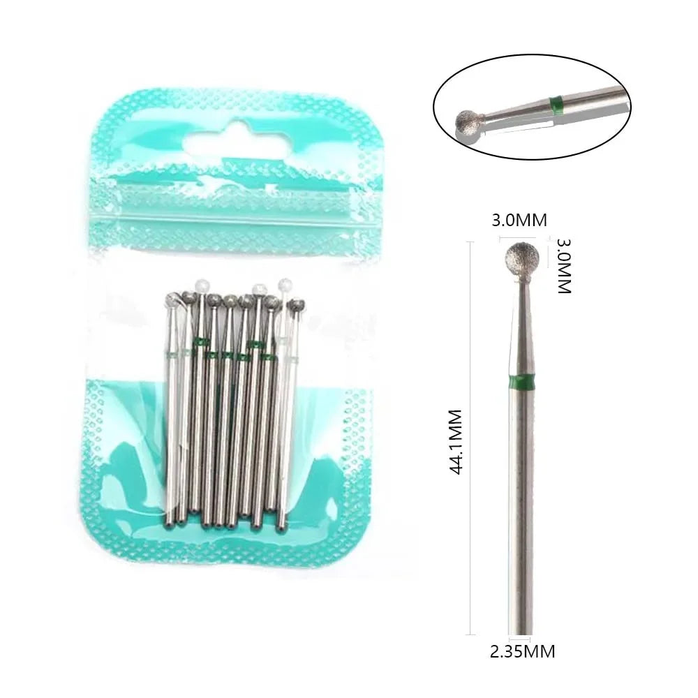 10pcs Diamond Milling Cutter Nail Drill Bits Set For Manicure Accessory Pedicure Eletric Machine Nail Bit Brush Burr Tools