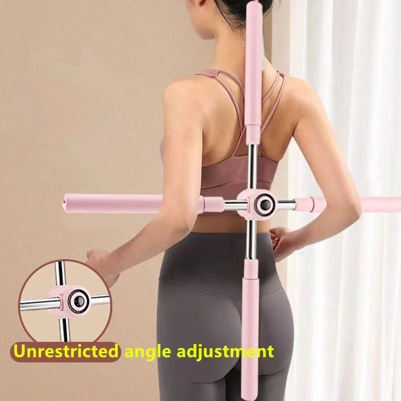 Adjustable Hunchback Posture Corrector Yoga Stick Open Shoulder Back Home Gym Fitness Exercise Bodybuilding Training Equipment