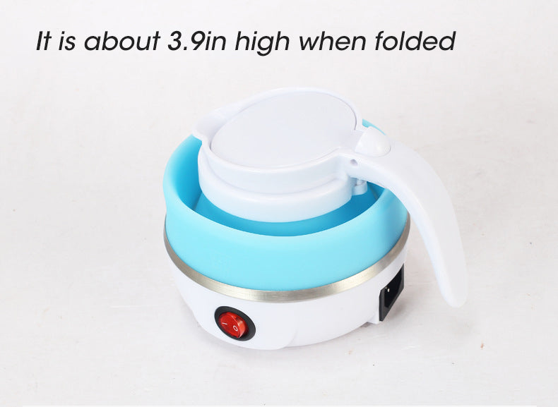 0.6L Mini Folding Kettle Portable Water Heater 600W Silicone Compression Electric Kettle Home Kettle Easy To Travel With