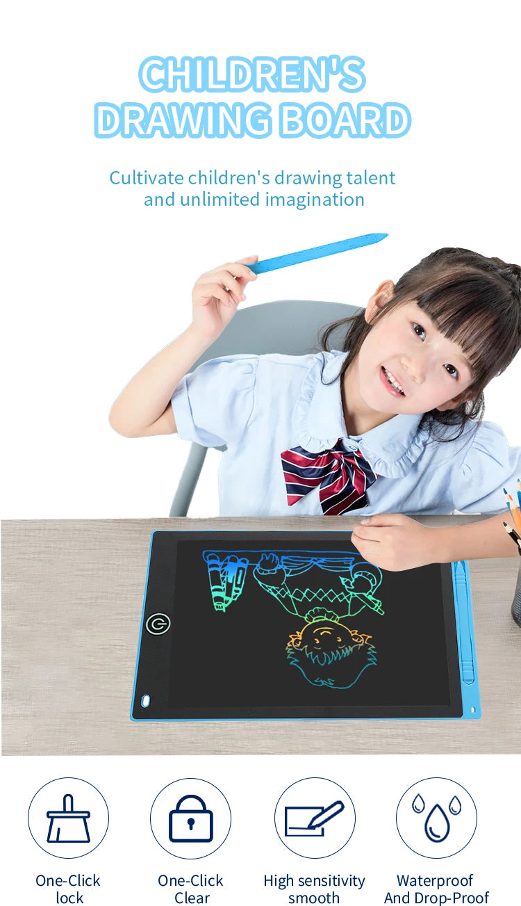 6.5/8.5/10/12 inch Lcd Writing Tablet Drawing Board Graffiti Sketchpad Mgaic Erasable Handwriting Pad Toys for Kids Boys Gifts