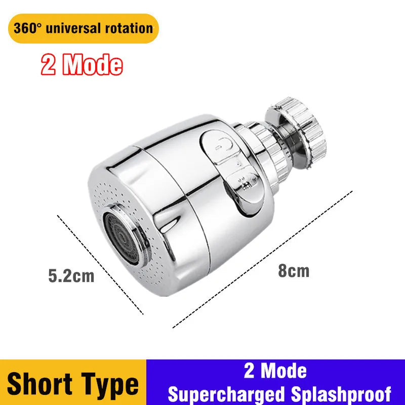 2/3 Modes Sink Faucet 360 Degree Rotation Filter Extension Tube Shower Water Saving Tap Universal Kitchen Gadgets  Accessories