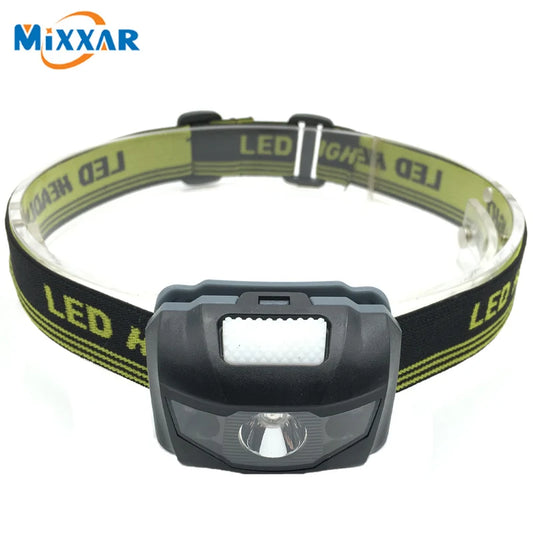 zk20 LED Headlight Head Bike Lamp Light Infrared Ray Mini Waterproof 600Lm 4 Modes R3+2 LED 3xAAA Headlamp With Headband