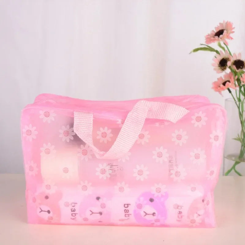 1PC New portable makeup bag Large capacity portable travel storage toiletry bag Waterproof transparent cosmetics storage bag