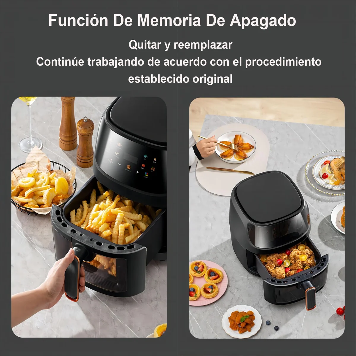 8L 2400W Air Fryer With Touch Screen Temperature Control And Display Programmable Air Fryer (8 Liters)