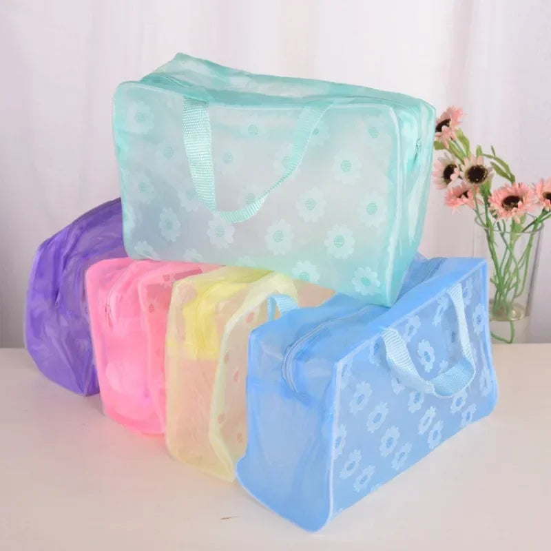 1PC New portable makeup bag Large capacity portable travel storage toiletry bag Waterproof transparent cosmetics storage bag