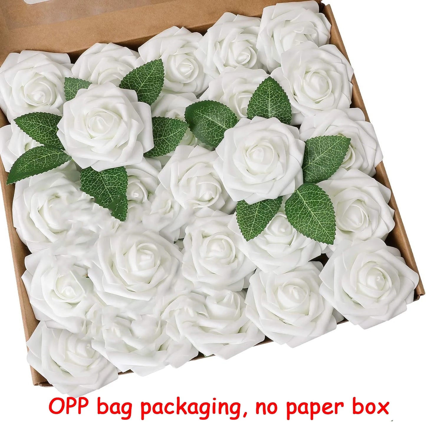 25pcs Artificial Flowers, Fake Flowers Roses W/stem For DIY Wedding Bouquets Centerpieces Arrangements Party Home Decorations