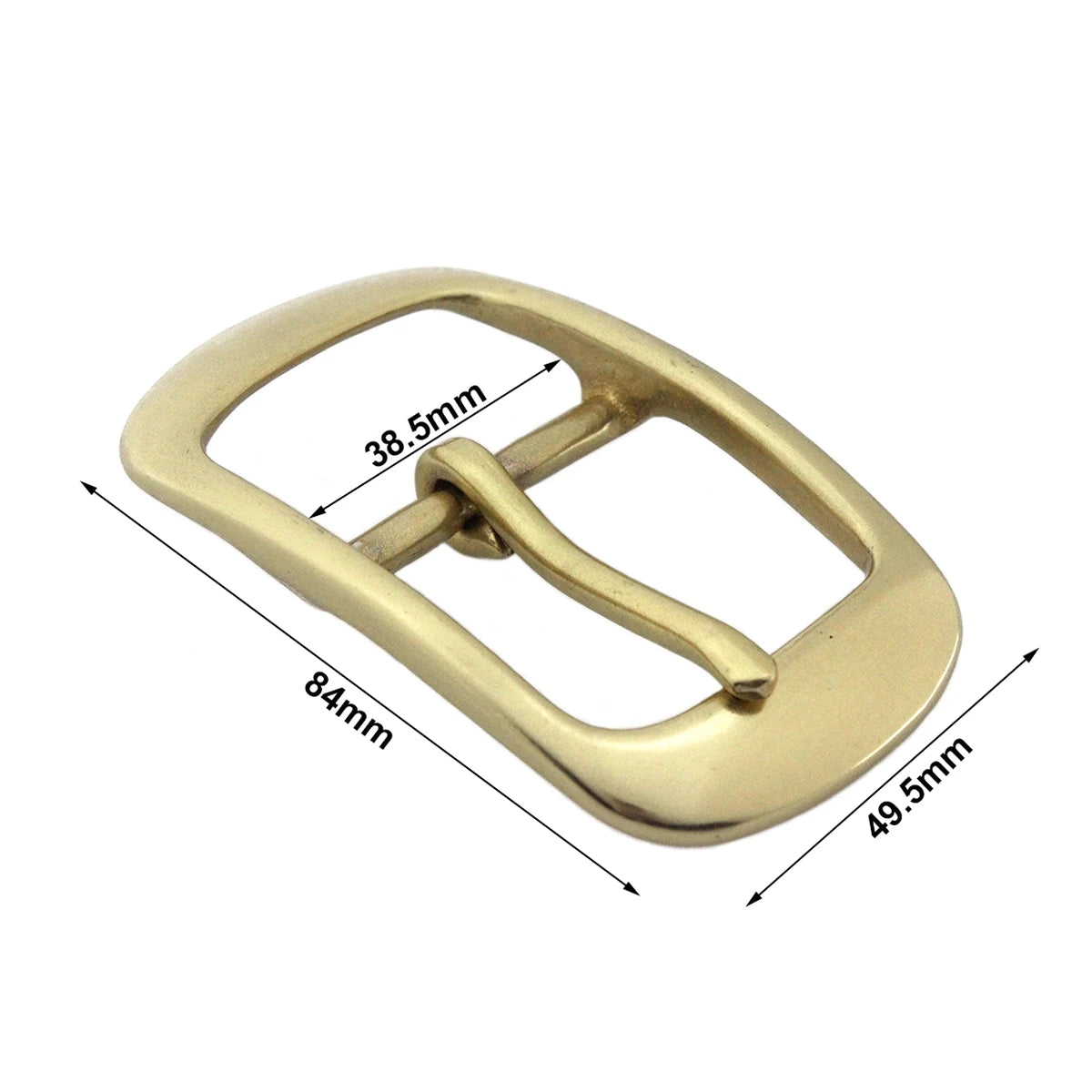 1pcs Solid  Brass 40mm Belt Buckle End Heel Bar Buckle Single Pin Heavy-duty for Leather Craft Strap Webbing Dog Collar Quality