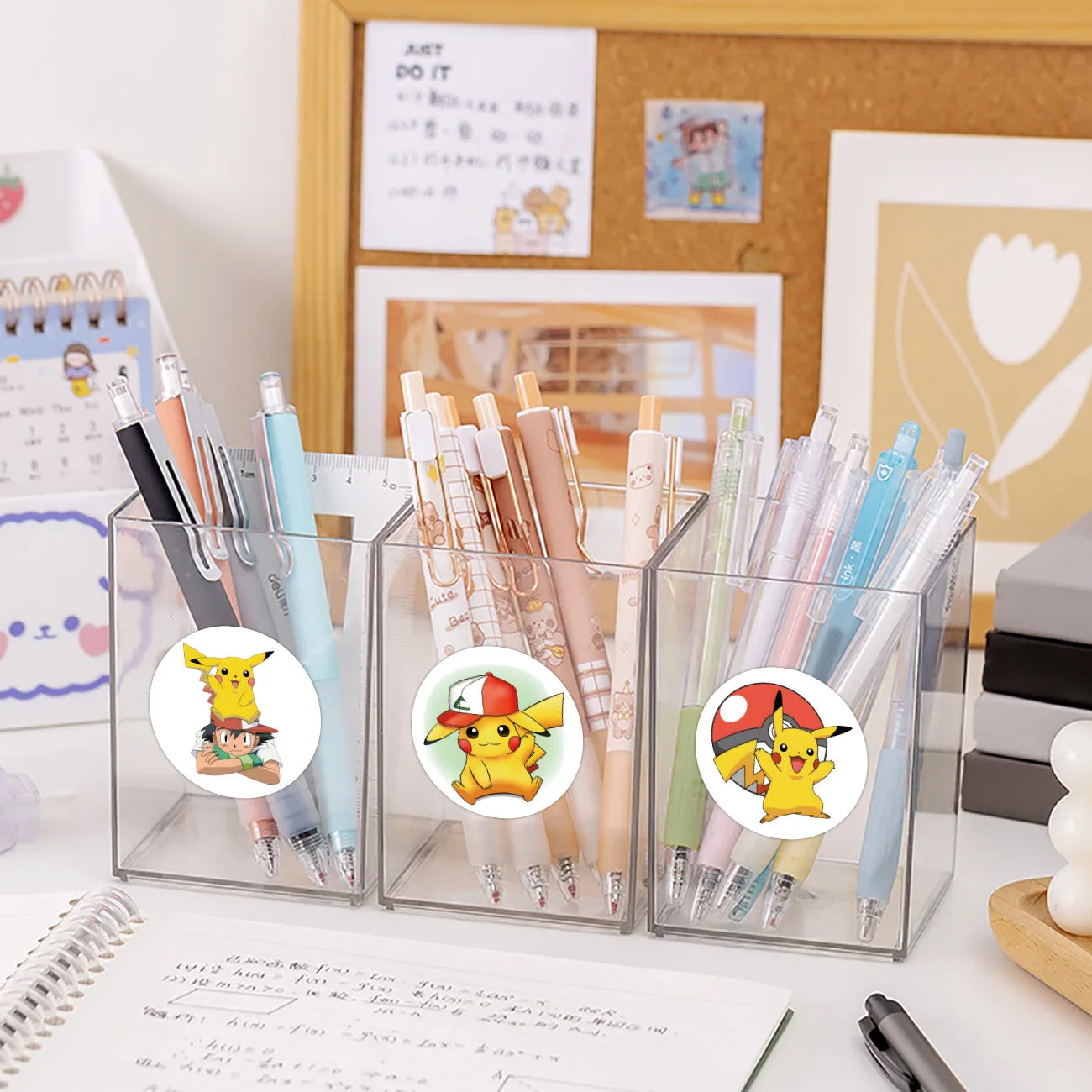 500/2000pcs Pokemon Pikachu Sealing Stickers Cute Cartoon Anime Stickers Round Diy Decor Album Diary Label Graffiti