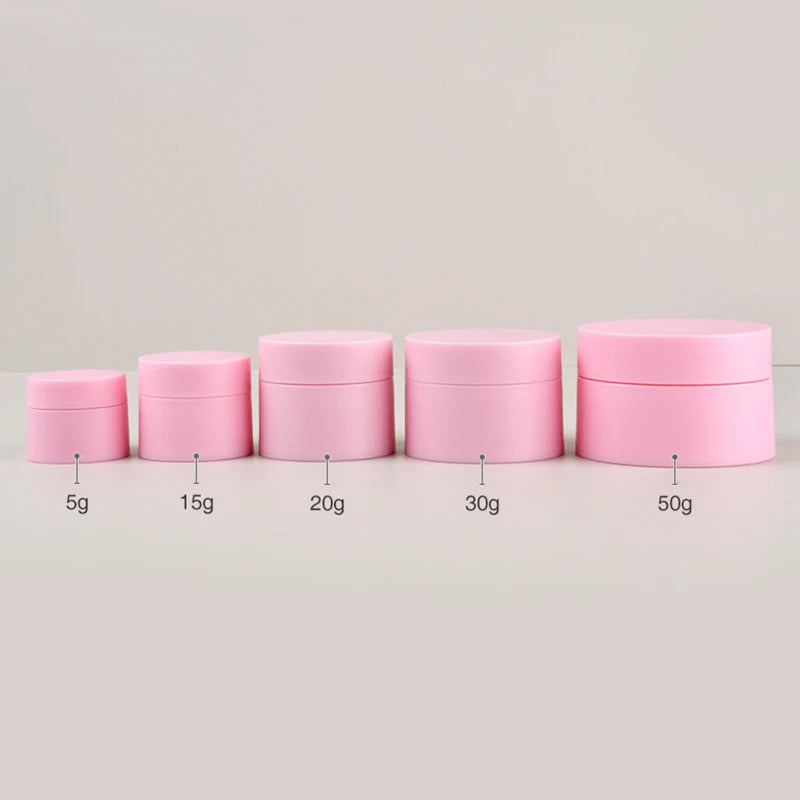 30Pcs 5/15/20/30/50g Refillable Bottle Travel Cream Cosmetic Jars With Lids Lip Balm Container Empty Cans Plastic Lotion Pot Box