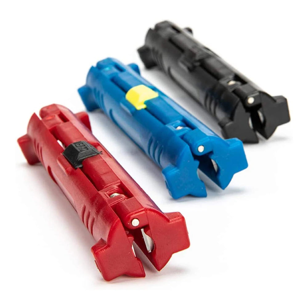 ZoeRax Electric Wire Stripper Pen network cable Tools Wire Cable  Rotary Coaxial Wire Stripping Pliers （Red/Blue/Black）