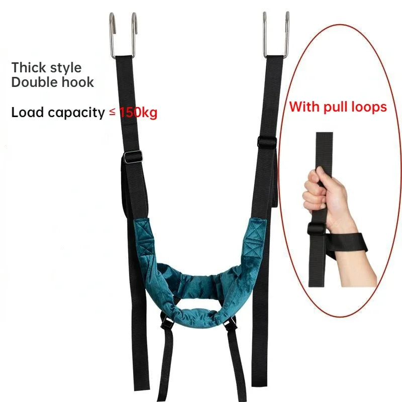 Adjustable Cervical Spine Traction Belt Sling Horizontal Bar Suspension Household Traction Belt Cervical Neck Massager Stretcher