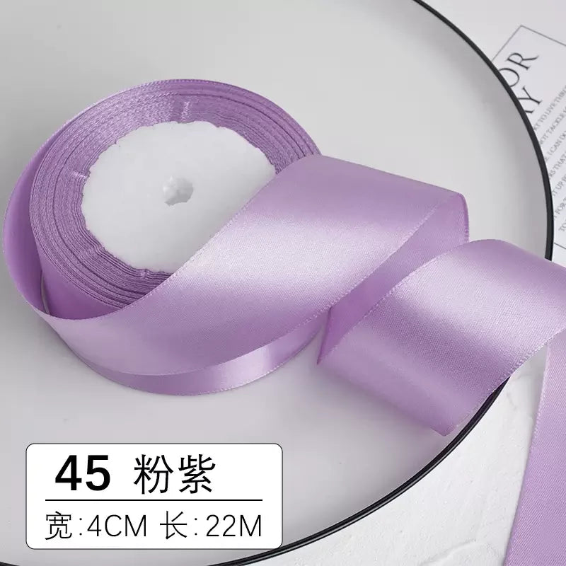 25yards/roll 4cm Satin Ribbon for Gift Wrapping Bows Making Floral Bouquets DIY Wreaths Sewing Projects Wedding Party Decor