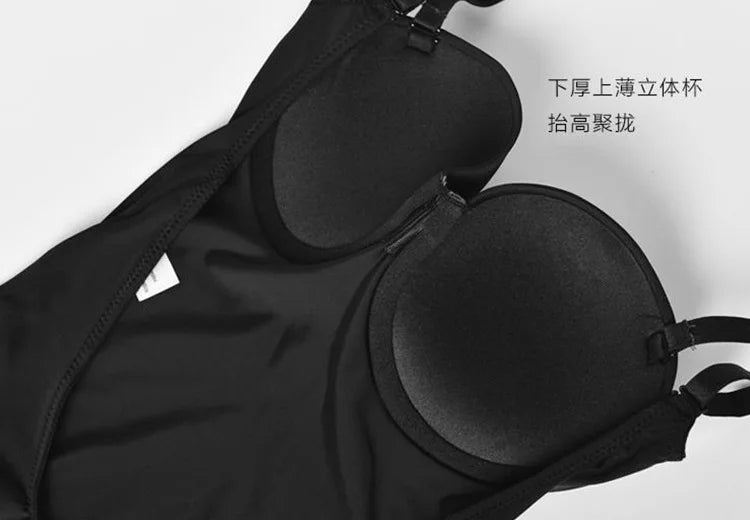 Backless Invisible Push Up Underwear Sexy Full Body Shaper Women Convertible U-shaped Bra Thong Shapewear Slimming Bodysuit