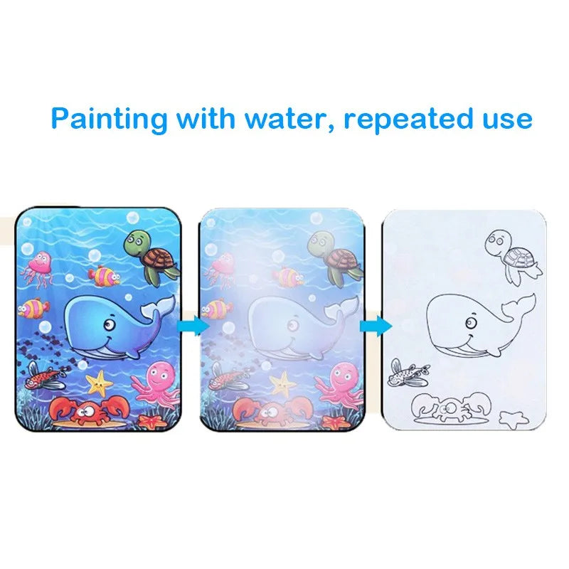 1Pc Reusable Magic Water Book Kids Gift Color Drawing Montessori DIY Kindergarten Graffiti Painting School Stationery Supplies