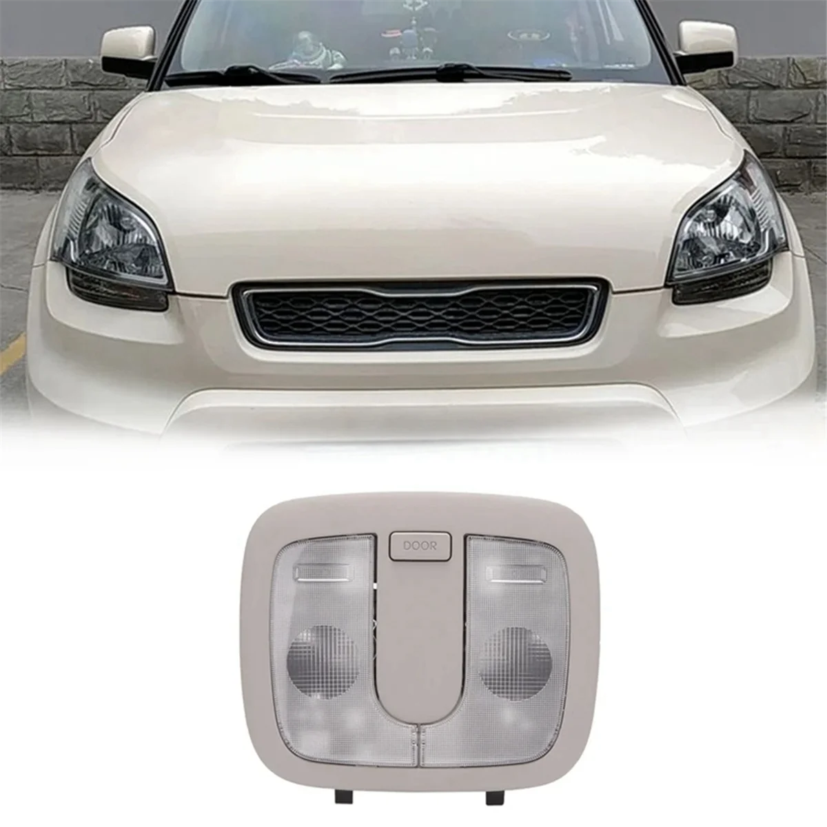 Car Overhead Reading Lamp Light Interior Roof Light for KIA Soul 2010-2013 Map Light Assembly 928502K000 92850-2K000