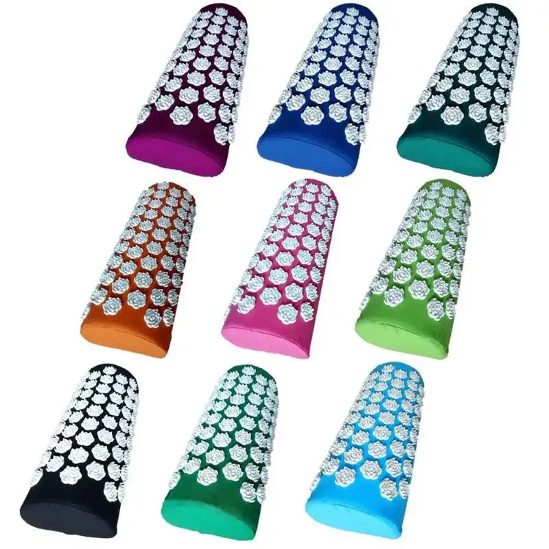 BXA 1pc Massager Pillow Lotus Acupressure Massager Cushion Relaxation Yoga Pillow Spike Multifunction Relieve Stress Pain Neck