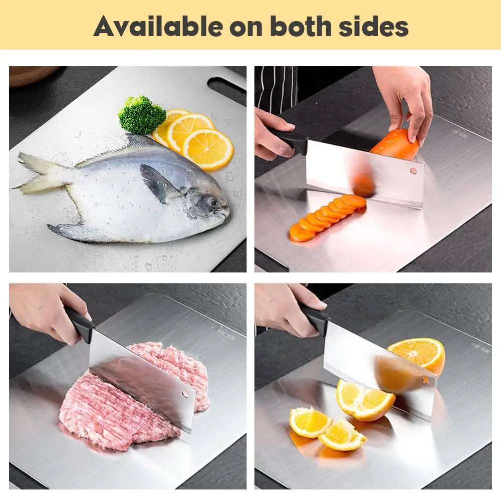 2mm Thickness Titanium Cutting Boards 100% Pure for Kitchen Cutting Edge Hygiene Durability  Double Sided Cutting Mat