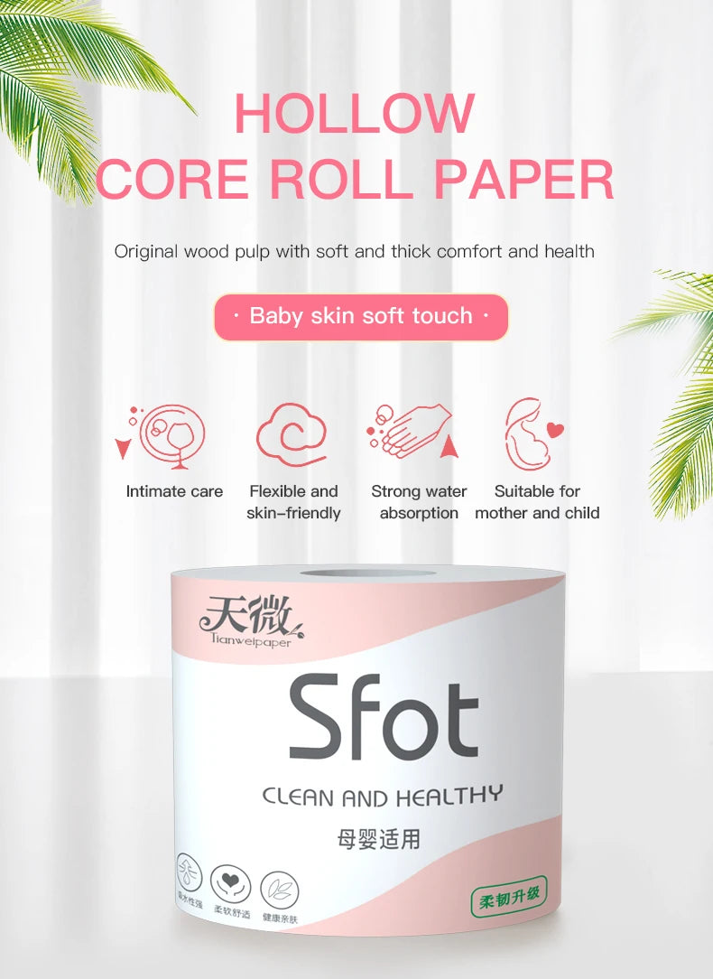 8 Rolls of Household Paper Towels on Behalf of the Roll Paper Five Layers of Thickened Core Roll Toilet Paper Toilet Paper