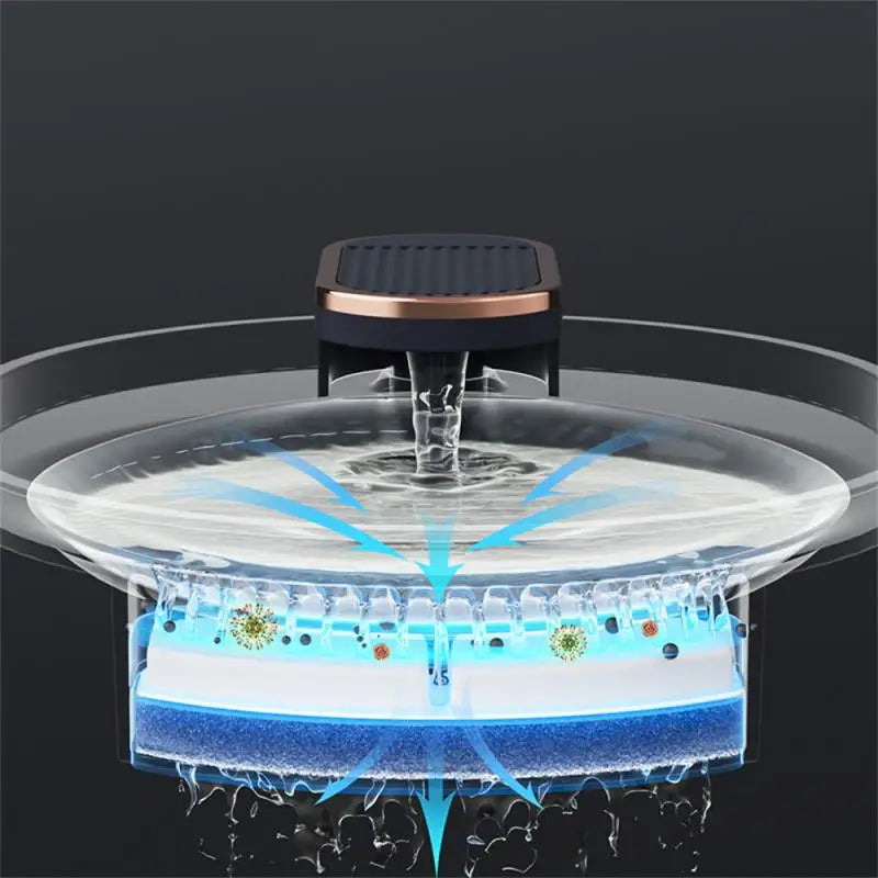 Automatic Cat Water Fountain with LED Light Ultra Silent Pet Drinking Water Fountain USB Cats Electric Mute Water Feeder