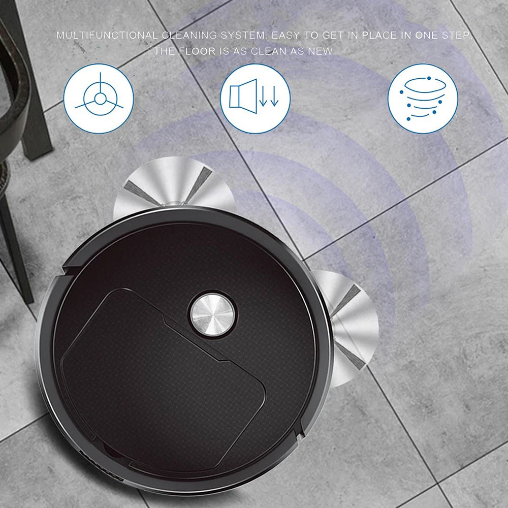 2024 3 In 1 Smart Sweeping Robot Home Mini Sweeper Sweeping and Vacuuming Wireless Vacuum Cleaner Sweeping Robots For Home Use