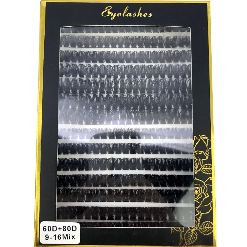 30D 40D 60D 80D Mixed Tray Individual Lashes 3D Russia Volume Eye Lashes Soft Natural Lashes Mink Lash Cluster False Eyelashes