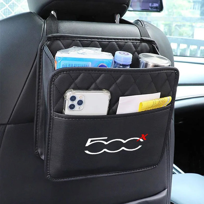 Car Backseat Large Capacity Storage Bag For FIAT 500X 500 500E 500L 500C 500S Car Accessories Protectors for Trip Kids Travel