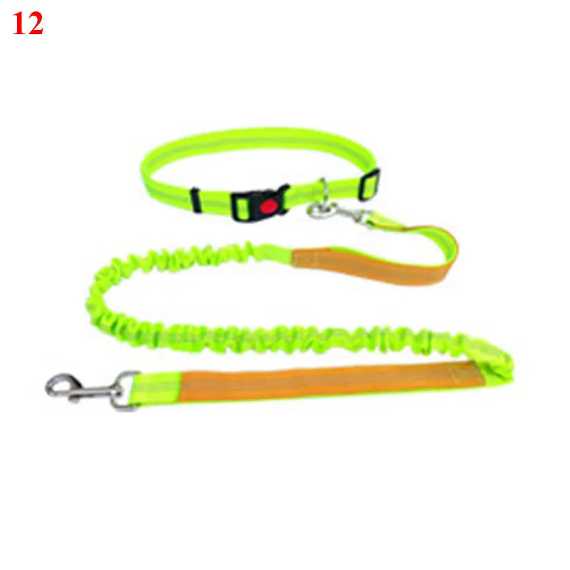 Adjustable Hand Free Dog Leash for Dog Pet Walking Running Jogging Dog leashes Waist Belt Chest Strap Traction Rope pet collars