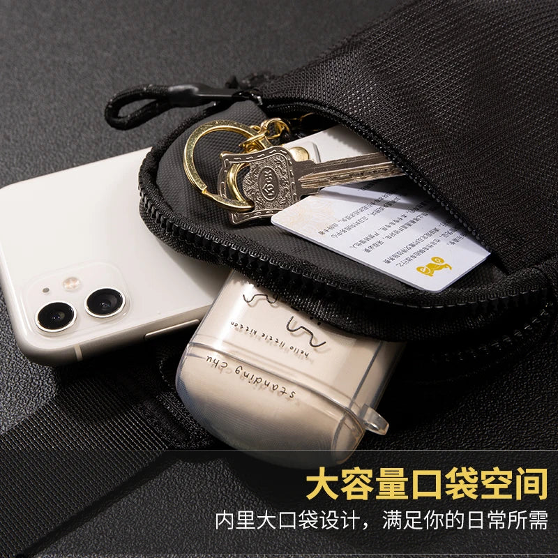 2024 New Sports Chest Bag Men's Ultra-small Mobile Phone Messenger Bag Waist Bag Multi-function Carry-on Bag