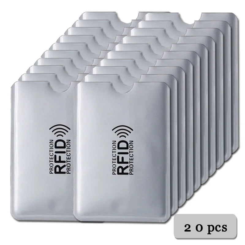 5-20 pcs Aluminium Anti Rfid Card Holder NFC Blocking Reader Lock Id Bank Card Holder Case Protection Metal Credit Card Case